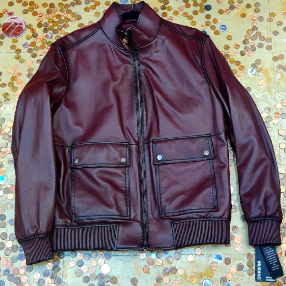 MURANO PURE LAMBSKIN LEATHER JACKET...BRAND NEW NEVER EVEN TRIED ON
